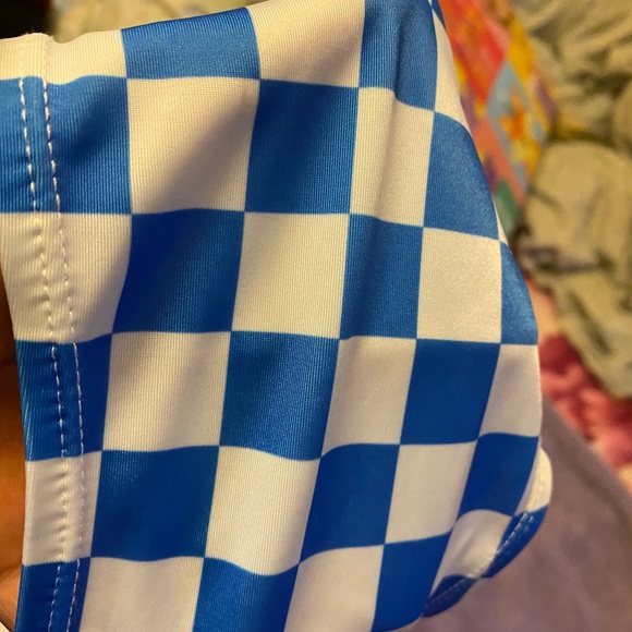 Blue checkered bikini top - Picture 4 of 4